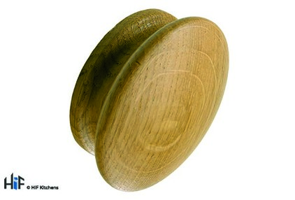Added S87/70CR Archer Knob Lacquered Oak Central Hole Centre To Basket