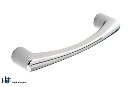 View 11.2620.CH Mickley D Handle Polished Chrome 128mm Hole Centre offered by HiF Kitchens