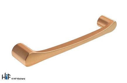 View H022.192.CO Moss D Handle Bright Copper 192mm Hole Centre offered by HiF Kitchens
