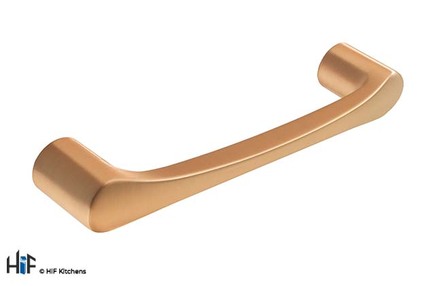 View H023.128.CO Moss D Handle Bright Copper 128mm Hole Centre offered by HiF Kitchens