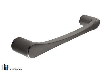 View H1017.192.BS Moss D Handle Satin Black 192mm Hole Centre offered by HiF Kitchens