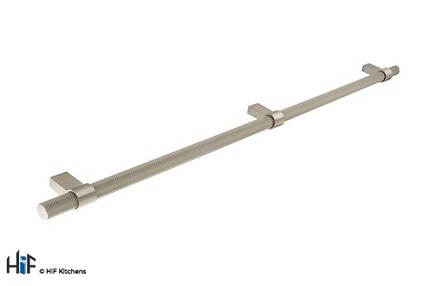 View H1126.448.SS Knurled Bar Handle Polished Stainless Steel 448mm Hole Centre offered by HiF Kitchens