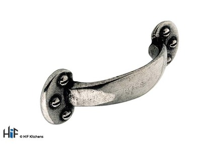 View H151.96.PE Mathon Bow Handle Raw Pewter 96mm Hole Centre offered by HiF Kitchens