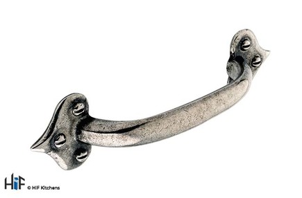 View H153.96.PE Huncote Bow Handle Raw Pewter 96mm Hole Centre offered by HiF Kitchens