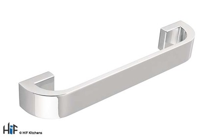 View H296.160.C Devon D Handle Polished Chrome 160mm Hole Centre offered by HiF Kitchens