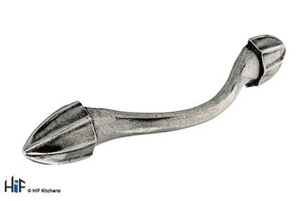 View H304.128.PE Hidcote Bow Handle Raw Pewter 128mm Hole Centre  offered by HiF Kitchens