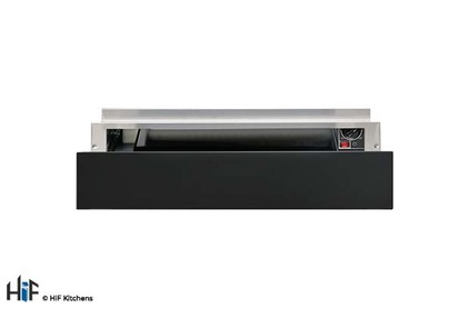 View Hotpoint 14cm Warming Drawer Black Glass WD914NB offered by HiF Kitchens