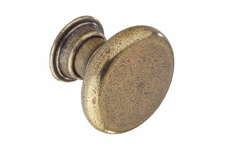 View K1106.30.BR Claremont Knob Antique Bronze Effect Central Hole Centre offered by HiF Kitchens