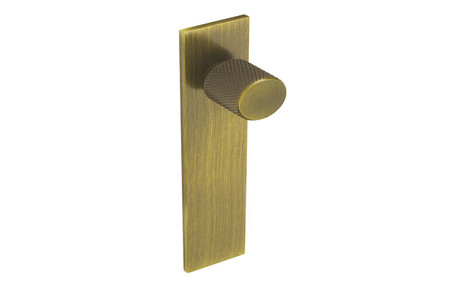 View K1111.20B384AGB Knurled Knob on Rectangular Backplate Second Nature offered by HiF Kitchens