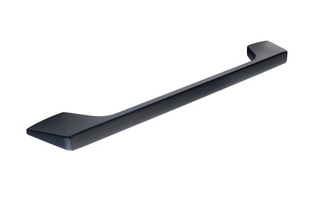View Rainton H1139.320.MB D Handle Matt Black 320mm Hole Centre offered by HiF Kitchens