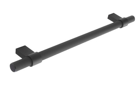 View Knurled H1126.257.MB Bar Handle Matt Black 192mm Hole Centre offered by HiF Kitchens