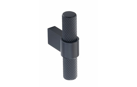 View Knurled H1125.35.MB T-Bar Handle Matt Black Central Hole Centre offered by HiF Kitchens