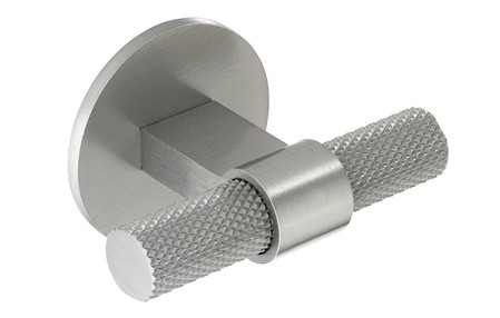 View Knurled H1125.35B383SS T Handle Polished Stainless Steel Effect offered by HiF Kitchens