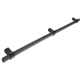 View H1126.448.MB Knurled Bar Handle Matt Black 448mm Hole Centre offered by HiF Kitchens
