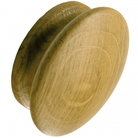 Added S87/44CR Archer Knob Lacquered Oak Central Hole Centre To Basket